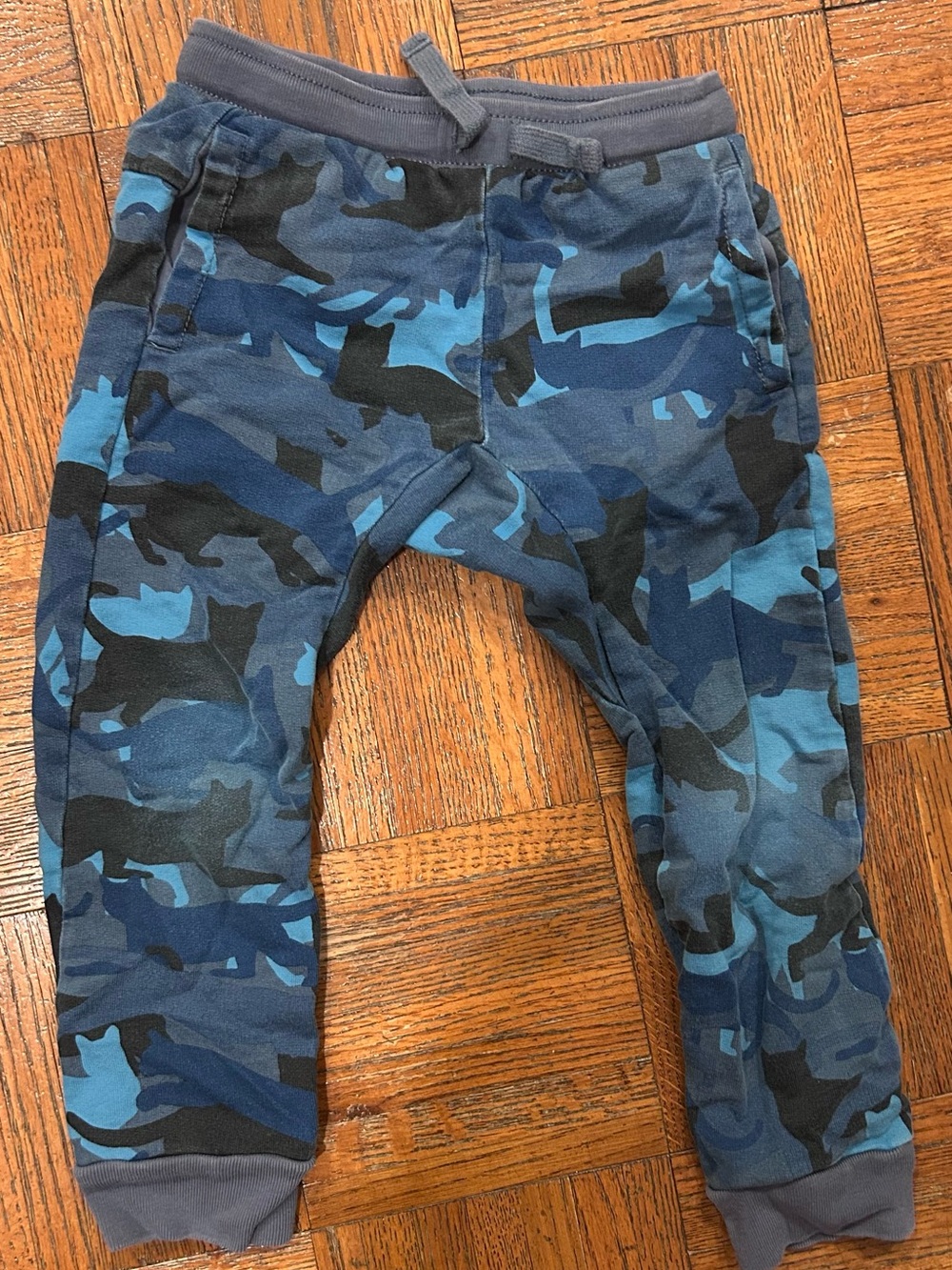 Tea Collection Blue Cat Camo Jogger Pants for Kids